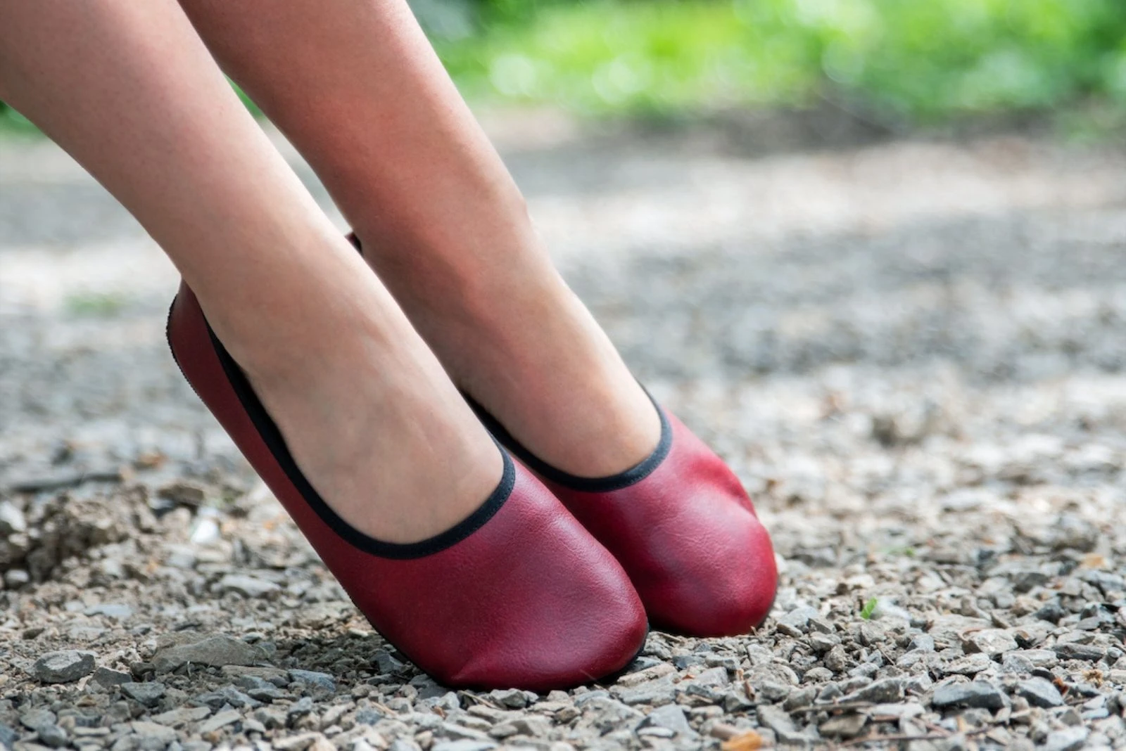Балетки Ahinsa Ananda Ballet Narrow Barefoot — бордовый, фото 12