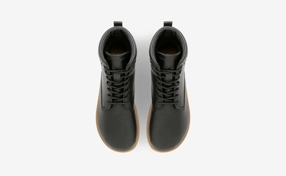 Босоногие ботинки Feelgrounds Patrol Lite — чёрный с бежевой подошвой, фото 2