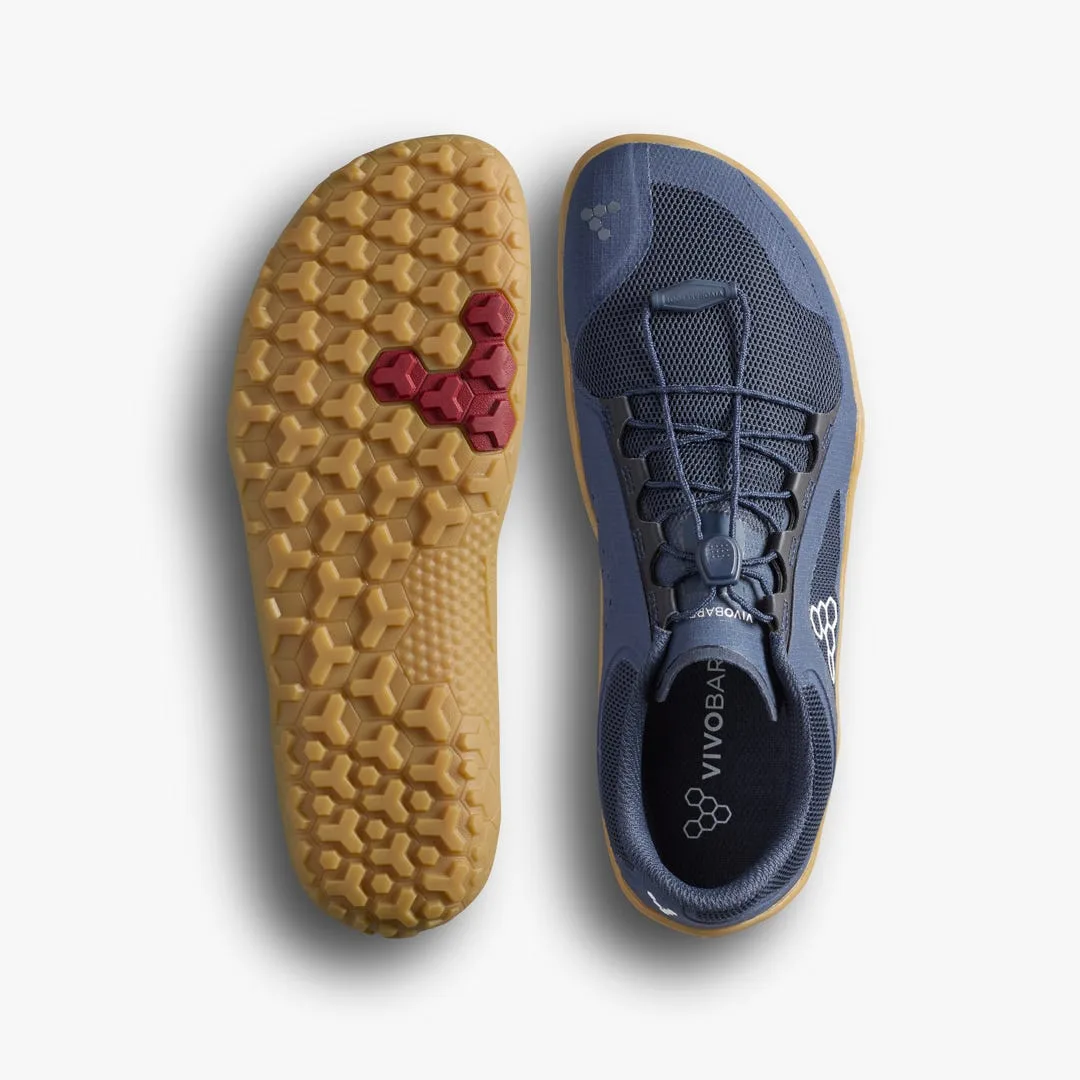 Кроссовки Vivobarefoot Primus Trail FG 3.5 — женская модель, синий с каучуковой подошвой, фото 2