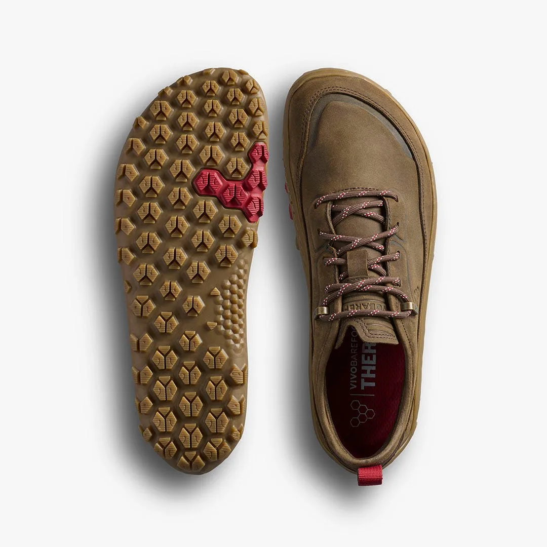 Кроссовки Vivobarefoot Tracker Leather AT Low II — мужская модель, коричневый, фото 2