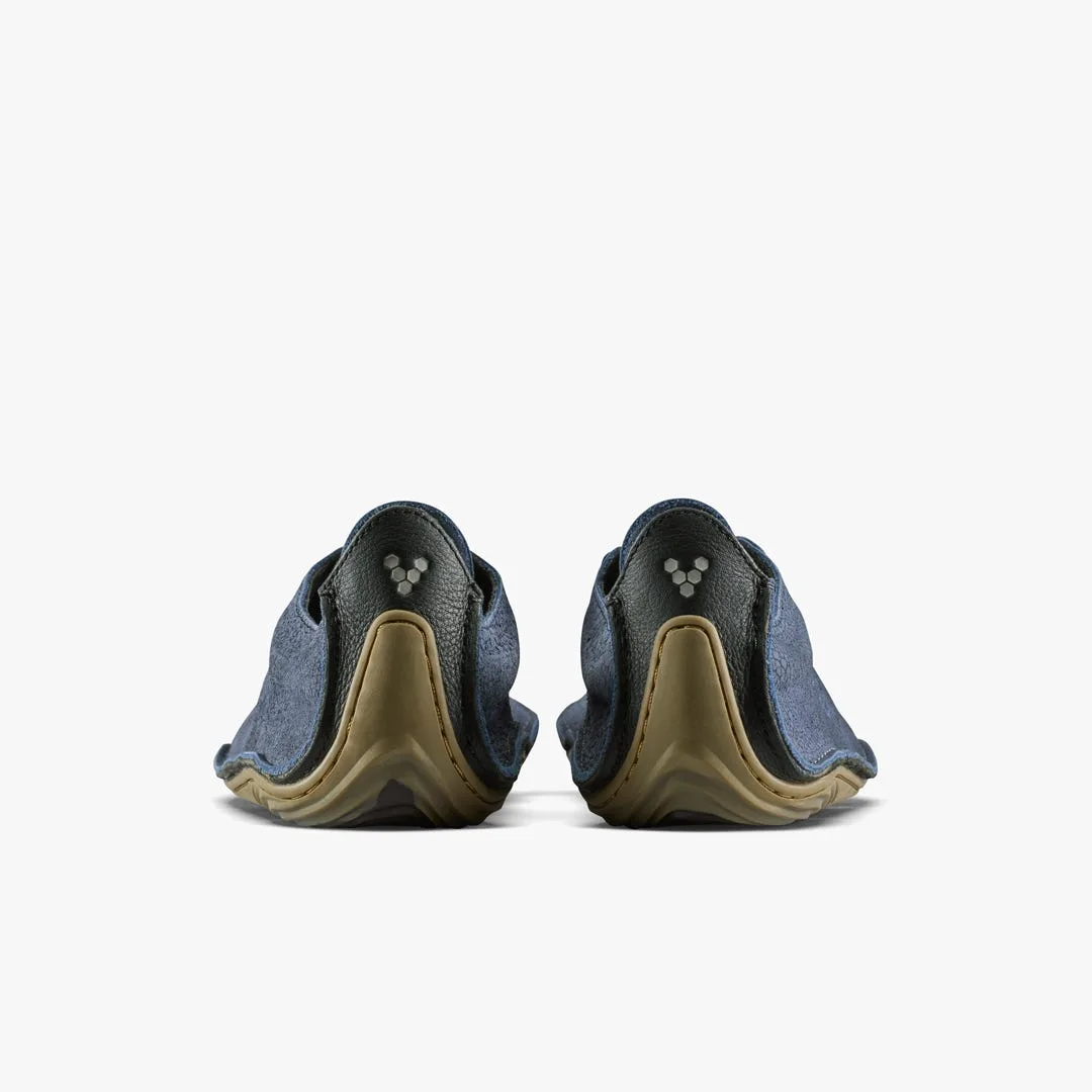 Мокасины Vivobarefoot Sensus II Grounding — женская модель, синяя кожа с фактурой кракелюра, фото 5