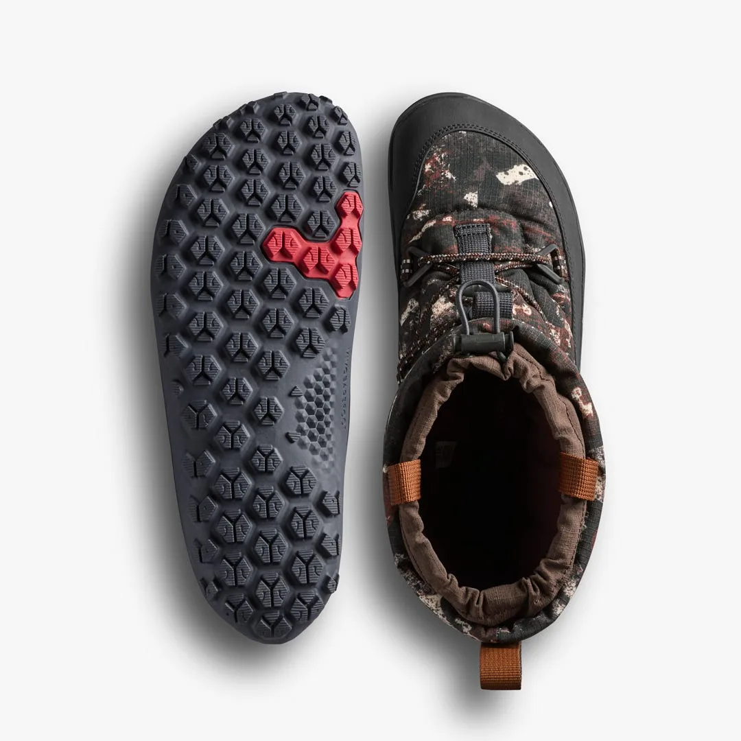 Ботинки Vivobarefoot Tracker Pioneer Boot WP — женская модель, серо-коричневый с узором, фото 2