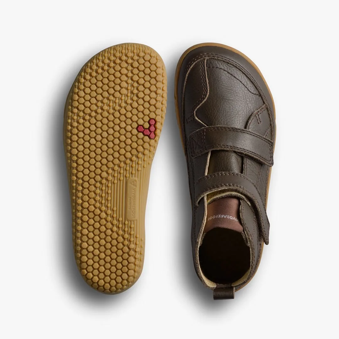 Ботинки Vivobarefoot Gobi Boot — детская модель, коричневый, фото 2